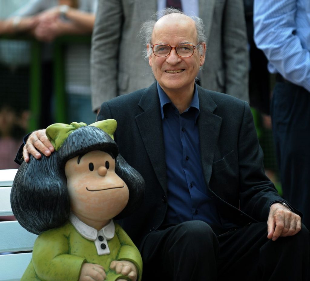 Inauguration of the Mafalda's statue with Quino in San Telmo Buenos-Aires